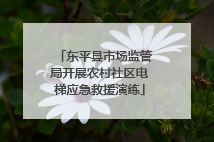 东平县市场监管局开展农村社区电梯应急救援演练