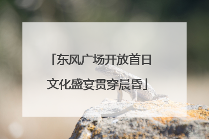 东风广场开放首日 文化盛宴贯穿晨昏