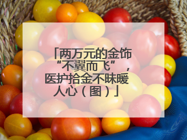两万元的金饰“不翼而飞”，医护拾金不昧暖人心（图）