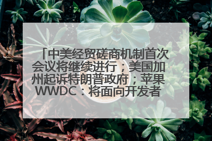 中美经贸磋商机制首次会议将继续进行；美国加州起诉特朗普政府；苹果WWDC：将面向开发者推出苹果智能模型；中办、国办发文，事关民生丨每经早参