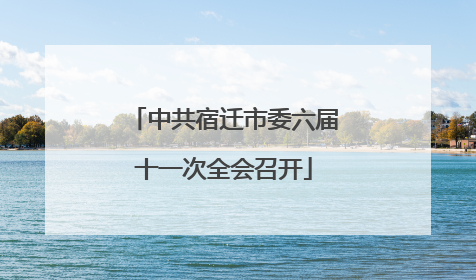 中共宿迁市委六届十一次全会召开