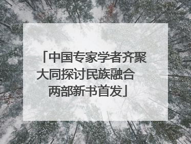 中国专家学者齐聚大同探讨民族融合 两部新书首发