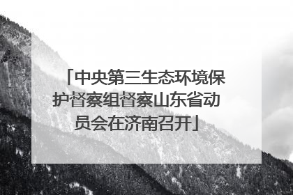中央第三生态环境保护督察组督察山东省动员会在济南召开