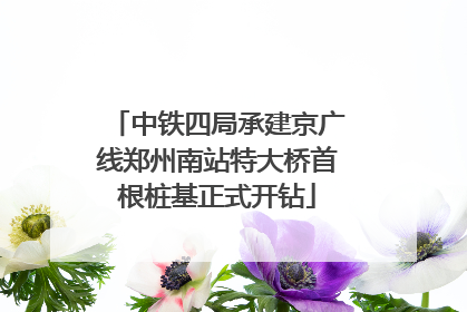 中铁四局承建京广线郑州南站特大桥首根桩基正式开钻