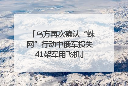 乌方再次确认“蛛网”行动中俄军损失41架军用飞机