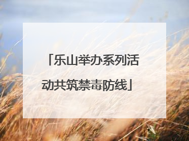 乐山举办系列活动共筑禁毒防线