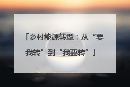 乡村能源转型：从“要我转”到“我要转”