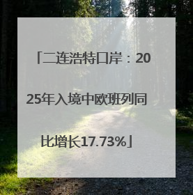二连浩特口岸：2025年入境中欧班列同比增长17.73%