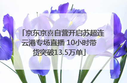 京东京喜自营开启苏超连云港专场直播 10小时带货突破13.5万单