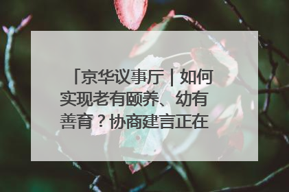 京华议事厅｜如何实现老有颐养、幼有善育？协商建言正在进行中……