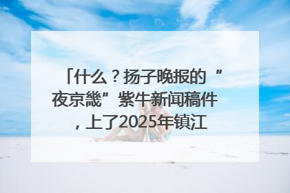 什么？扬子晚报的“夜京畿”紫牛新闻稿件，上了2025年镇江中考模拟卷！