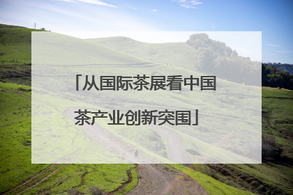从国际茶展看中国茶产业创新突围