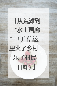 从荒滩到“水上画廊”！广信这里火了乡村 乐了村民（图）
