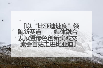 以“比亚迪速度”领跑新赛道——媒体融合发展暨绿色创新实践交流会首站走进比亚迪