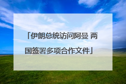 伊朗总统访问阿曼 两国签署多项合作文件