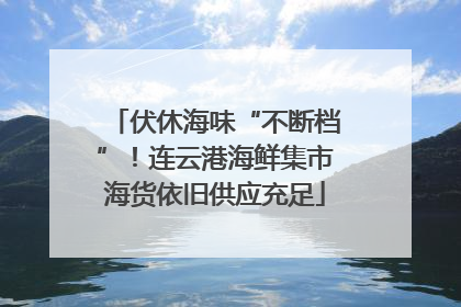 伏休海味“不断档”！连云港海鲜集市海货依旧供应充足