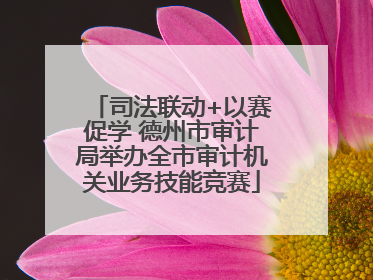 司法联动+以赛促学 德州市审计局举办全市审计机关业务技能竞赛