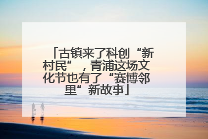 古镇来了科创“新村民”，青浦这场文化节也有了“赛博邻里”新故事
