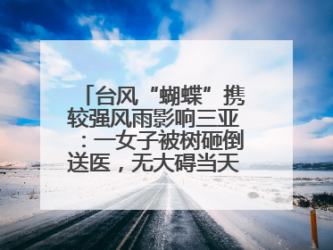 台风“蝴蝶”携较强风雨影响三亚：一女子被树砸倒送医，无大碍当天回家 当地已紧急清障