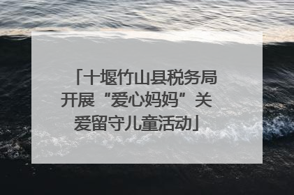十堰竹山县税务局开展“爱心妈妈”关爱留守儿童活动