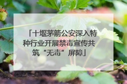 十堰茅箭公安深入特种行业开展禁毒宣传共筑“无毒”屏障