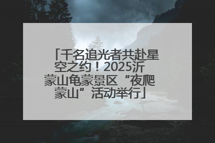 千名追光者共赴星空之约！2025沂蒙山龟蒙景区“夜爬蒙山”活动举行