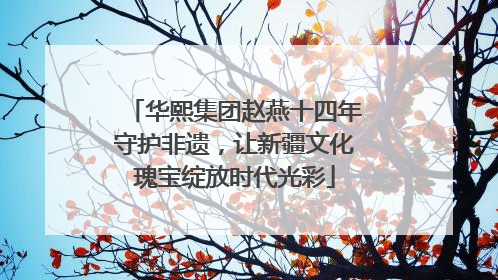 华熙集团赵燕十四年守护非遗，让新疆文化瑰宝绽放时代光彩