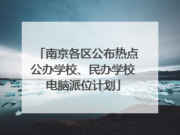 南京各区公布热点公办学校、民办学校电脑派位计划