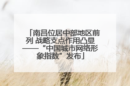 南昌位居中部地区前列 战略支点作用凸显——“中国城市网络形象指数”发布