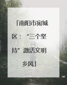 南阳市宛城区：“三个坚持”激活文明乡风