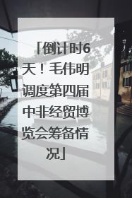 倒计时6天！毛伟明调度第四届中非经贸博览会筹备情况
