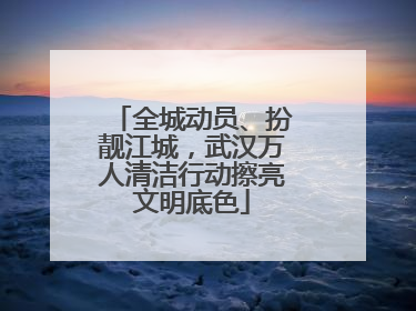 全城动员、扮靓江城，武汉万人清洁行动擦亮文明底色