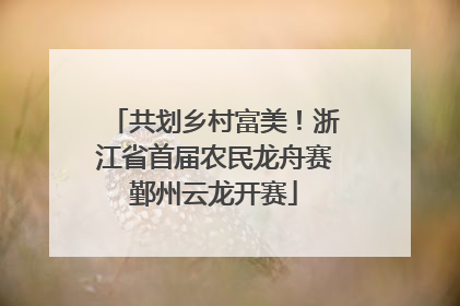 共划乡村富美！浙江省首届农民龙舟赛鄞州云龙开赛