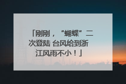 刚刚，“蝴蝶”二次登陆 台风给到浙江风雨不小！