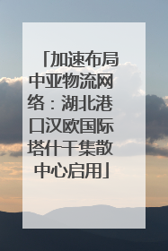 加速布局中亚物流网络：湖北港口汉欧国际塔什干集散中心启用
