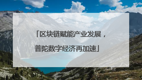 区块链赋能产业发展，普陀数字经济再加速