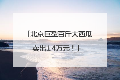 北京巨型百斤大西瓜卖出1.4万元！