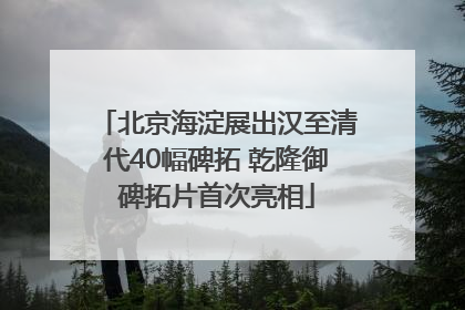 北京海淀展出汉至清代40幅碑拓 乾隆御碑拓片首次亮相