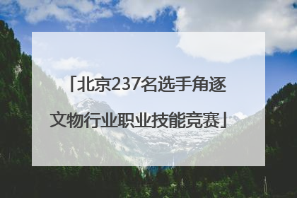 北京237名选手角逐文物行业职业技能竞赛