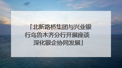 北新路桥集团与兴业银行乌鲁木齐分行开展座谈 深化银企协同发展