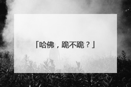 哈佛，跪不跪？
