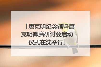 唐克明纪念馆暨唐克明御膳研讨会启动仪式在沈举行