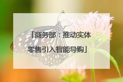 商务部：推动实体零售引入智能导购