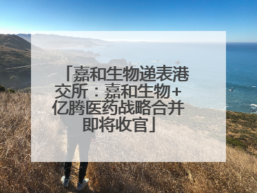 嘉和生物递表港交所：嘉和生物+亿腾医药战略合并即将收官
