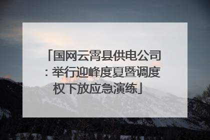 国网云霄县供电公司：举行迎峰度夏暨调度权下放应急演练
