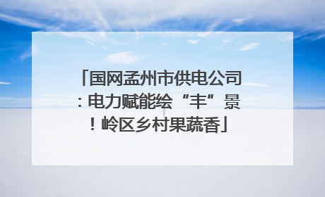 国网孟州市供电公司：电力赋能绘“丰”景！岭区乡村果蔬香