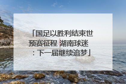 国足以胜利结束世预赛征程 湖南球迷：下一届继续追梦