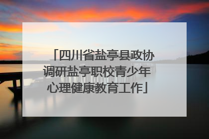 四川省盐亭县政协调研盐亭职校青少年心理健康教育工作