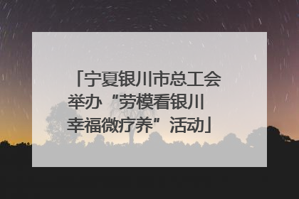 宁夏银川市总工会举办“劳模看银川 幸福微疗养”活动