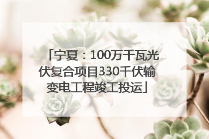 宁夏：100万千瓦光伏复合项目330千伏输变电工程竣工投运